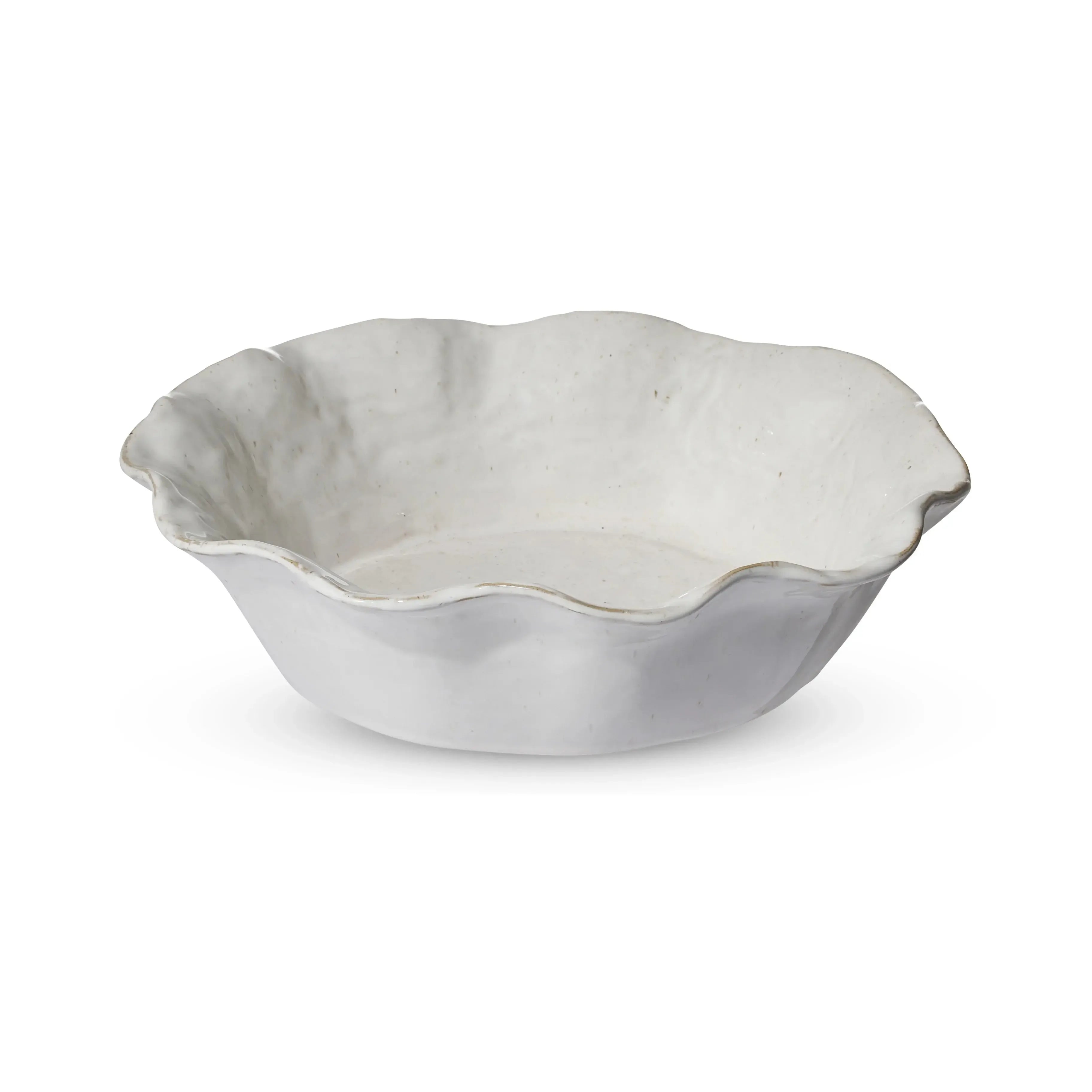 Marseille Wavy Natural Bowl 28x27.5x7.5cm-Decor Items-Madras Link-The Bay Room