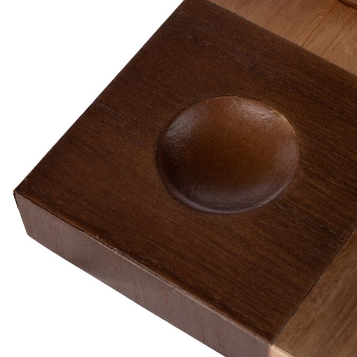 Marshall Game & Sculpture 23x26x7cm Light & Dark Timber-Decor Items-Academy Home Goods-The Bay Room