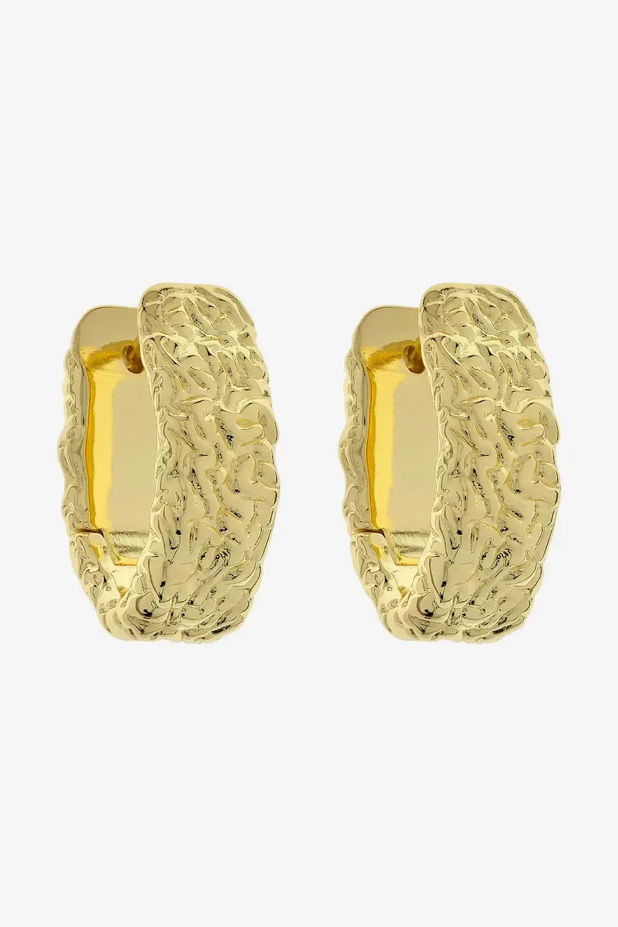 Martha Gold Textured Hoop-Jewellery-Liberte-The Bay Room