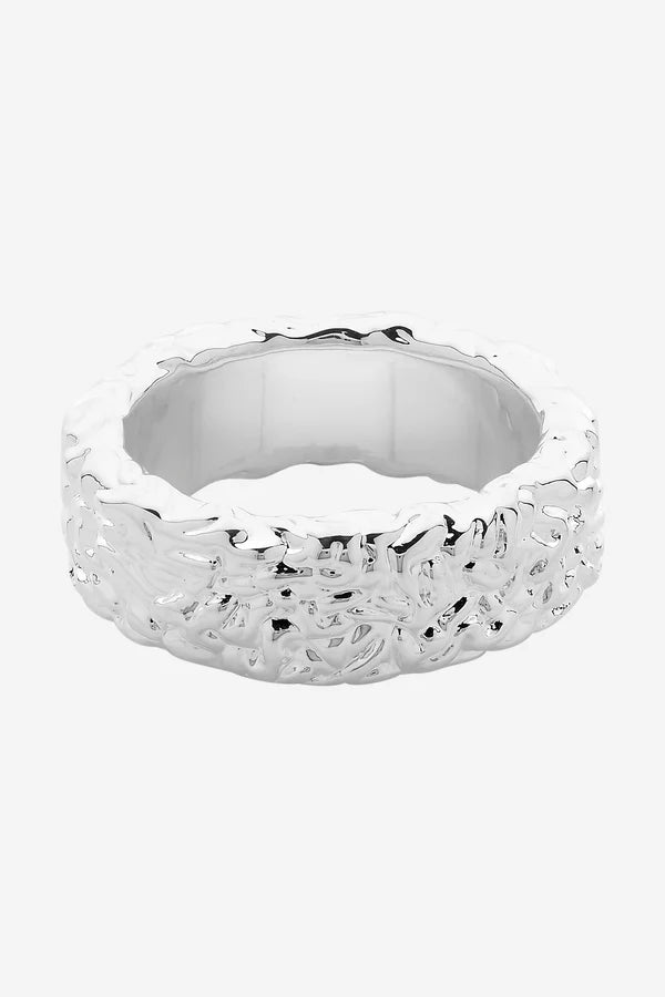 Martha Silver Textured Ring-Jewellery-Liberte-The Bay Room