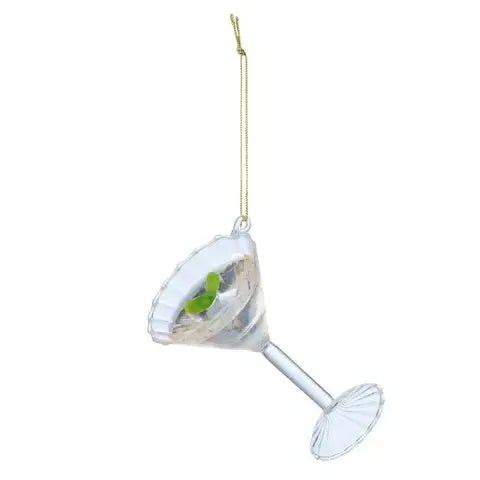 Martini Ornament Glass 7x10cm Pink-Christmas-Coast To Coast Home-The Bay Room