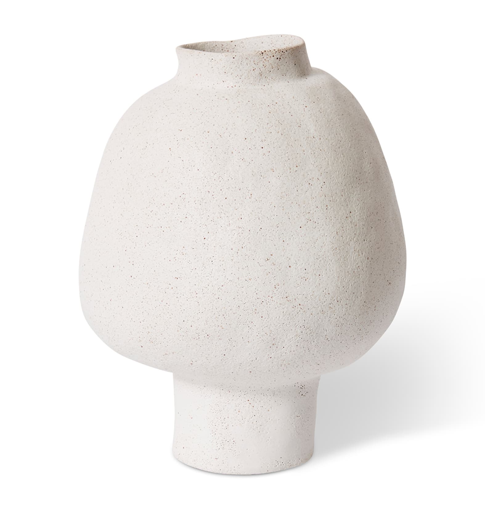 Matias Footed Vase Sandy White 32x32x40cm-Pots, Planters & Vases-Elme Living-The Bay Room