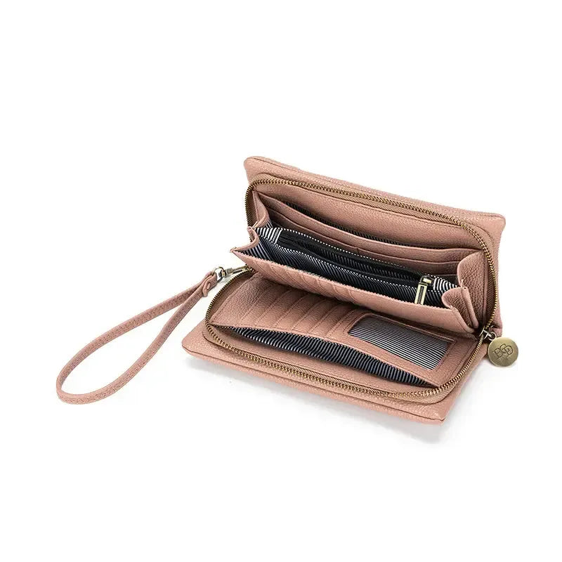 Mavie Deep Pink Crossbody Wallet-Bags & Clutches-Black Caviar Designs-The Bay Room
