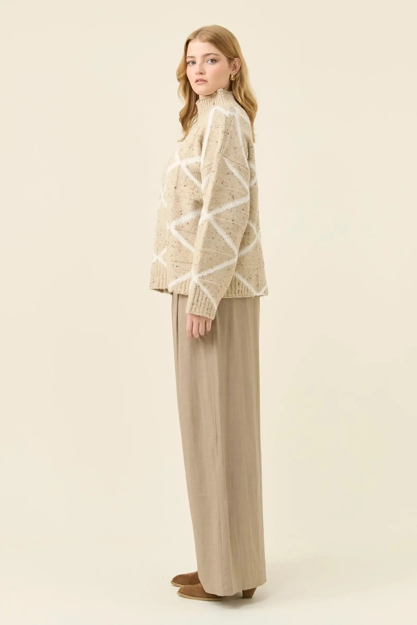 Mckenna Diamond Jumper - Ivory-Isle Of Mine-The Bay Room