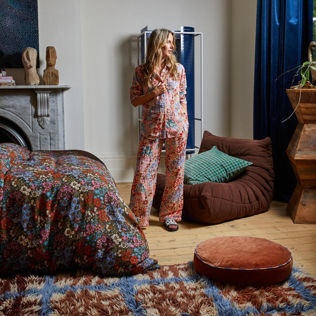 Meadow Cotton Pyjama Set-Sleepwear & Robes-Sage & Clare-The Bay Room