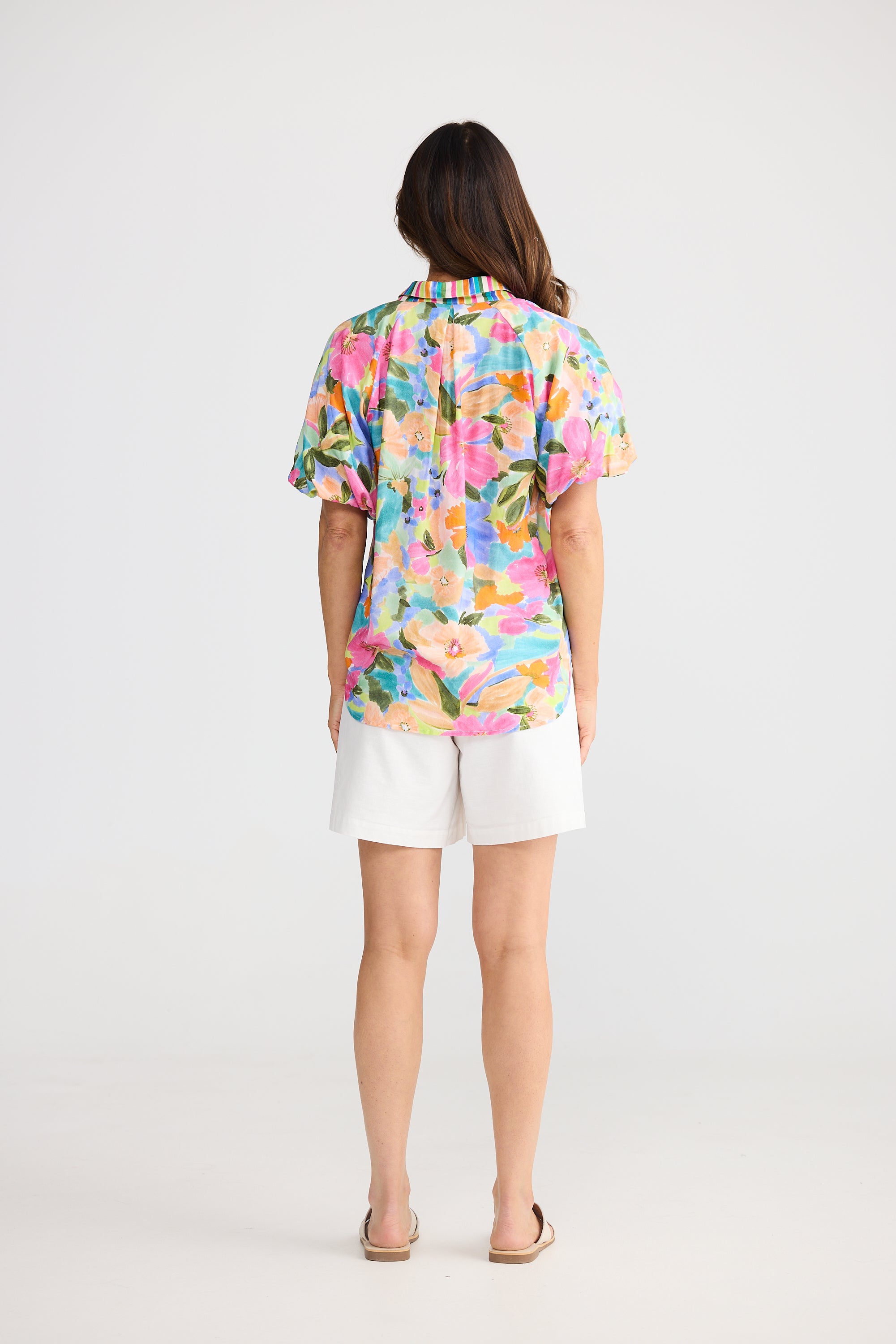 Meadow Shirt - Electric Bloom-Tops-Brave & True-The Bay Room