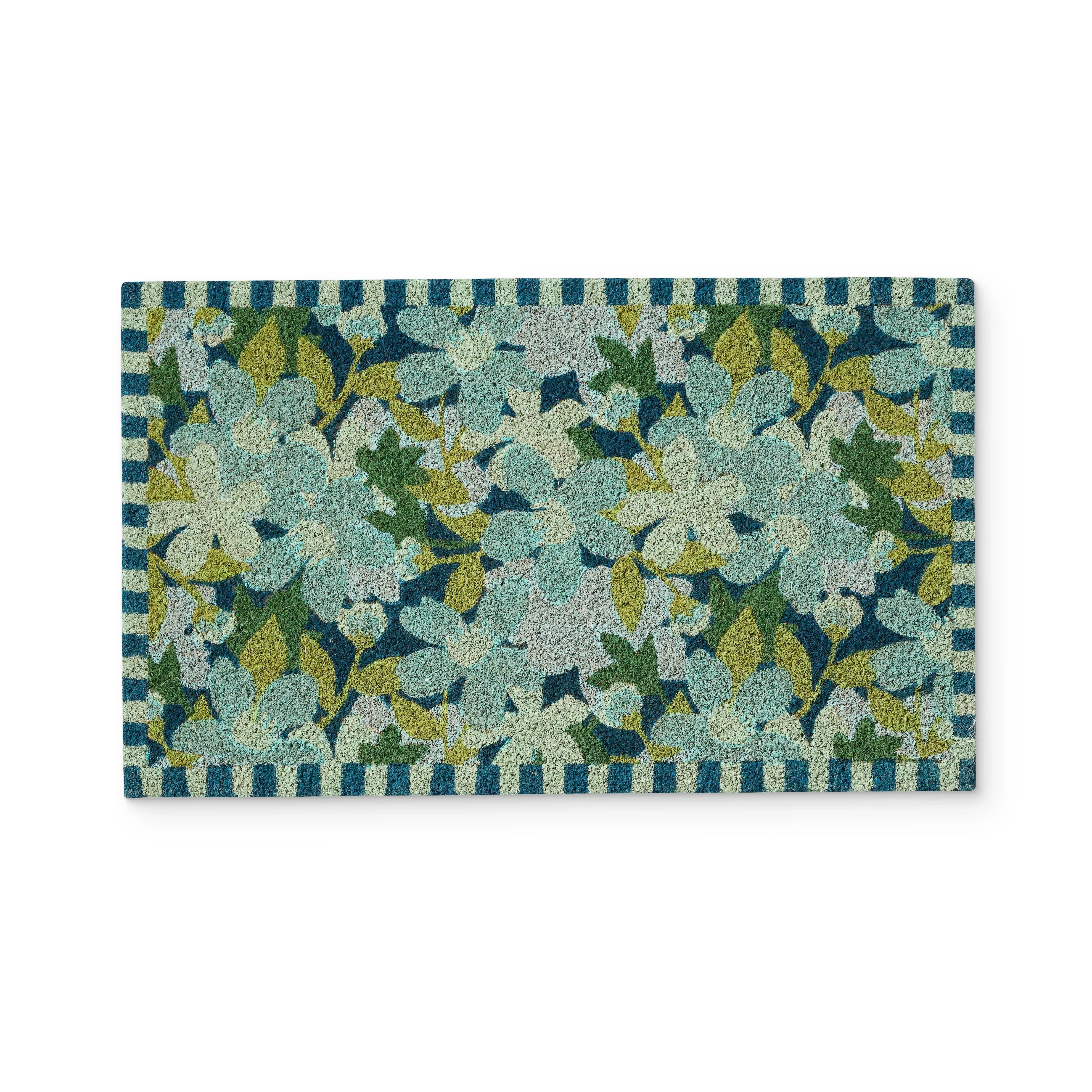 Meadow Teal Doormat 45x75cm-Floor Rugs & Doormats-Madras Link-The Bay Room