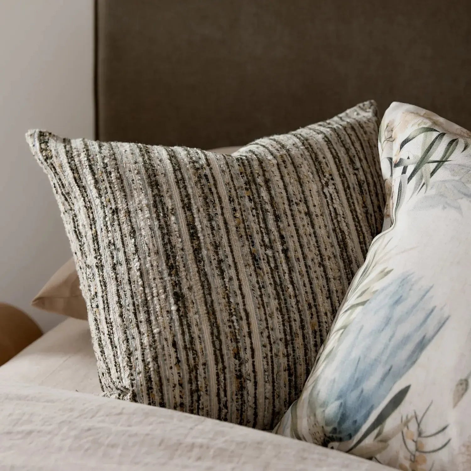 Melange Blue/Green Cushion 50cm-Soft Furnishings-Madras Link-The Bay Room