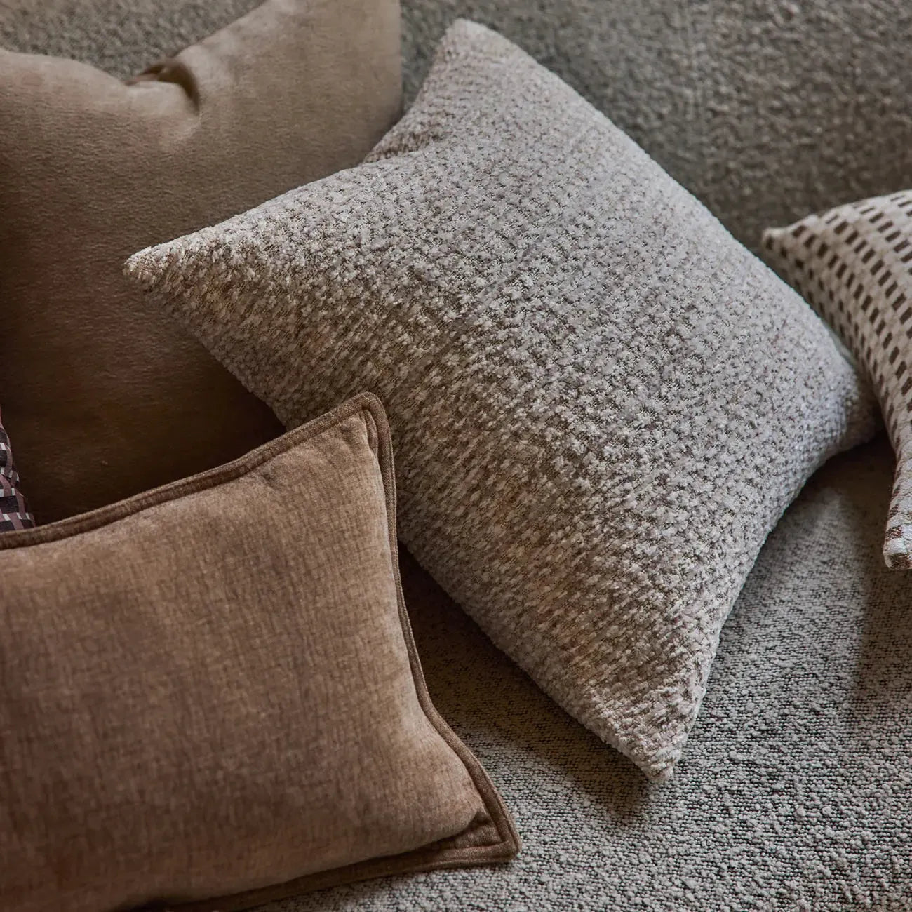 Melange Cream Cushion 50x50cm-Soft Furnishings-Madras Link-The Bay Room