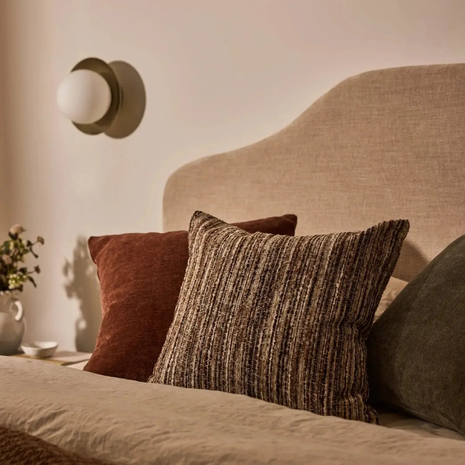 Melange Nutmeg Cushion 50cm-Soft Furnishings-Madras Link-The Bay Room