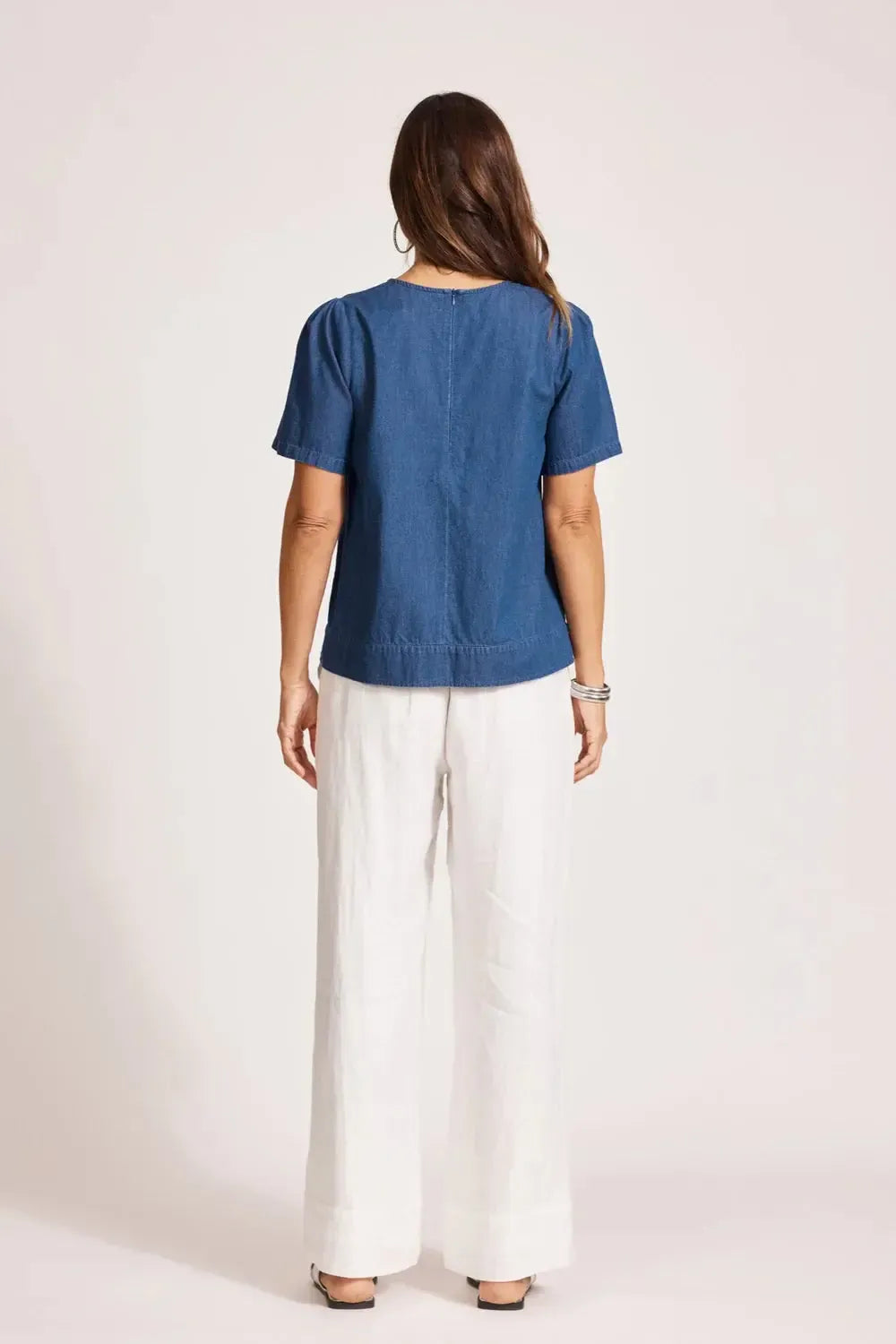 Melenia Denim Top - Indigo-Eb & Ive-The Bay Room