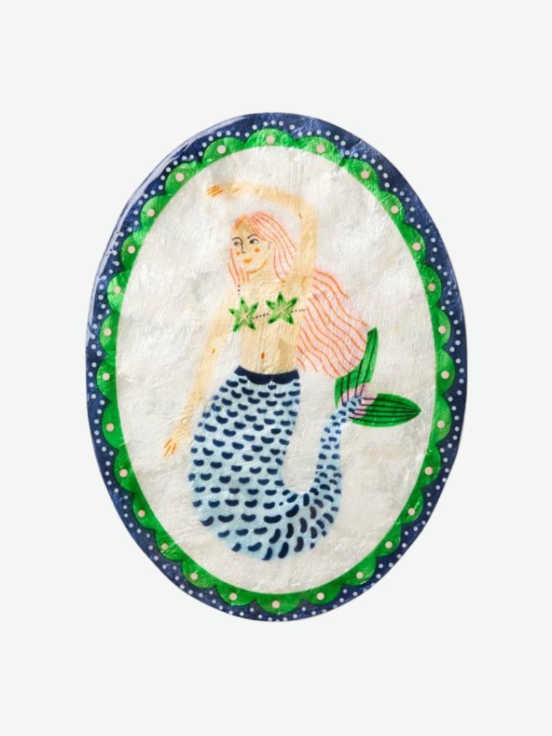 Mermaid Pearl Fan Tile-Wall Decor-Jones & Co-The Bay Room