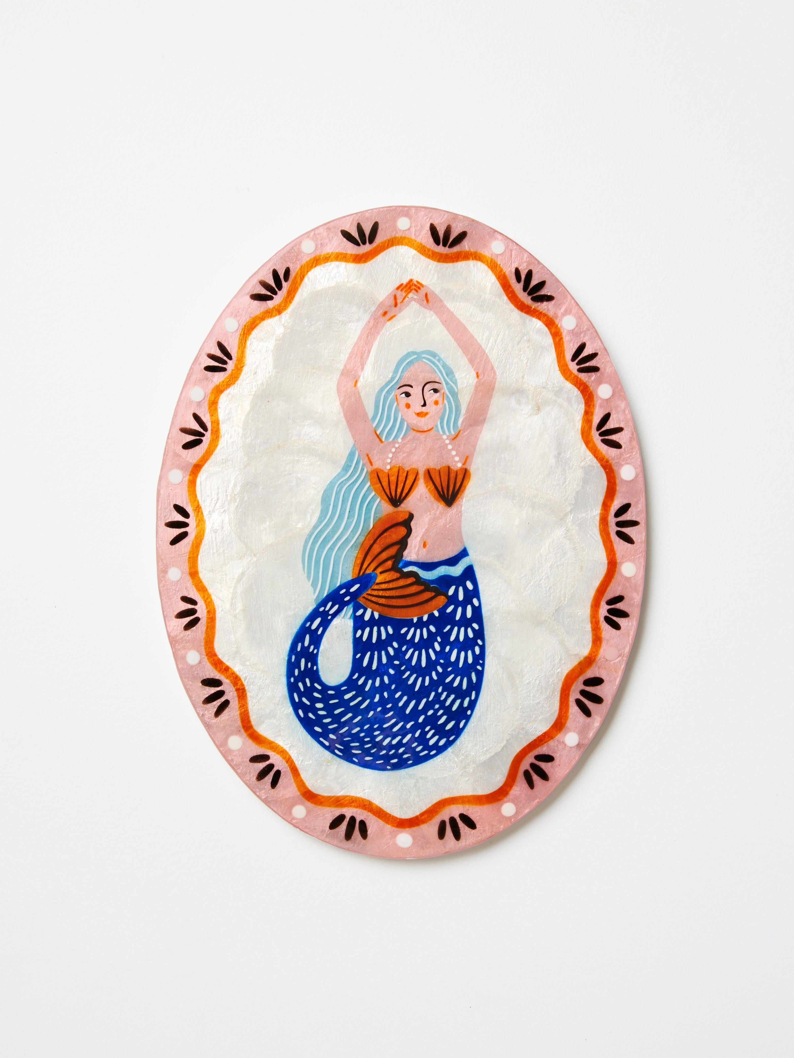 Mermaid Pearl Fan Tile-Wall Decor-Jones & Co-The Bay Room