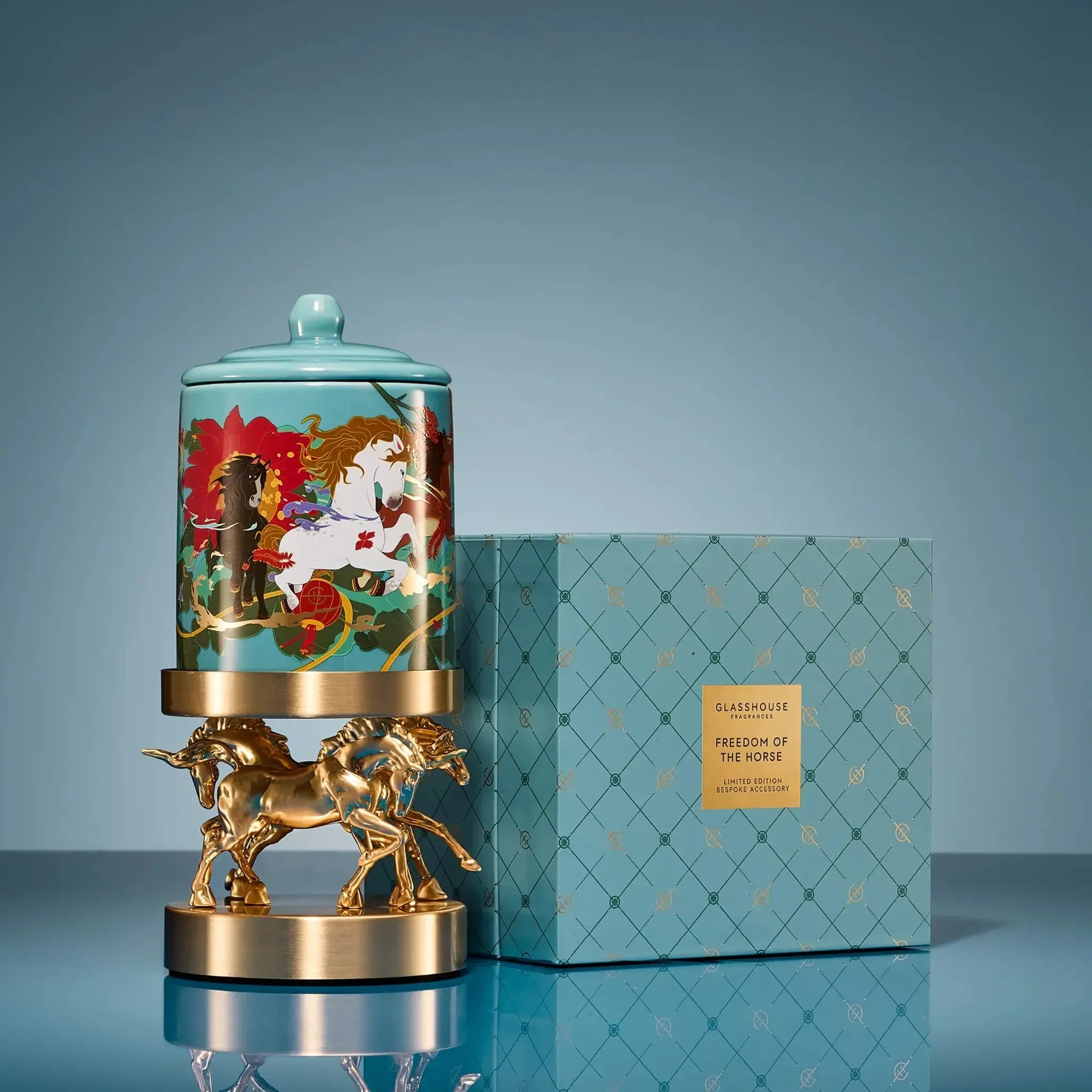 Metal Candle Holder - Freedom of the Horse-Candles & Fragrances-Glasshouse-The Bay Room