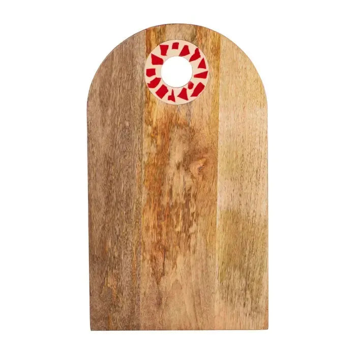 Mila Wood Serve Board 22x38cm Nude/Red-Dining & Entertaining-Coast To Coast Home-The Bay Room