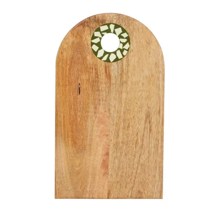 Mila Wood Serve Board 22x38cm Olive/Ivory-Dining & Entertaining-Coast To Coast Home-The Bay Room