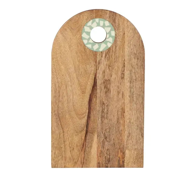 Mila Wood Serve Board 22x38cm Seafoam/lvory-Dining & Entertaining-Coast To Coast Home-The Bay Room