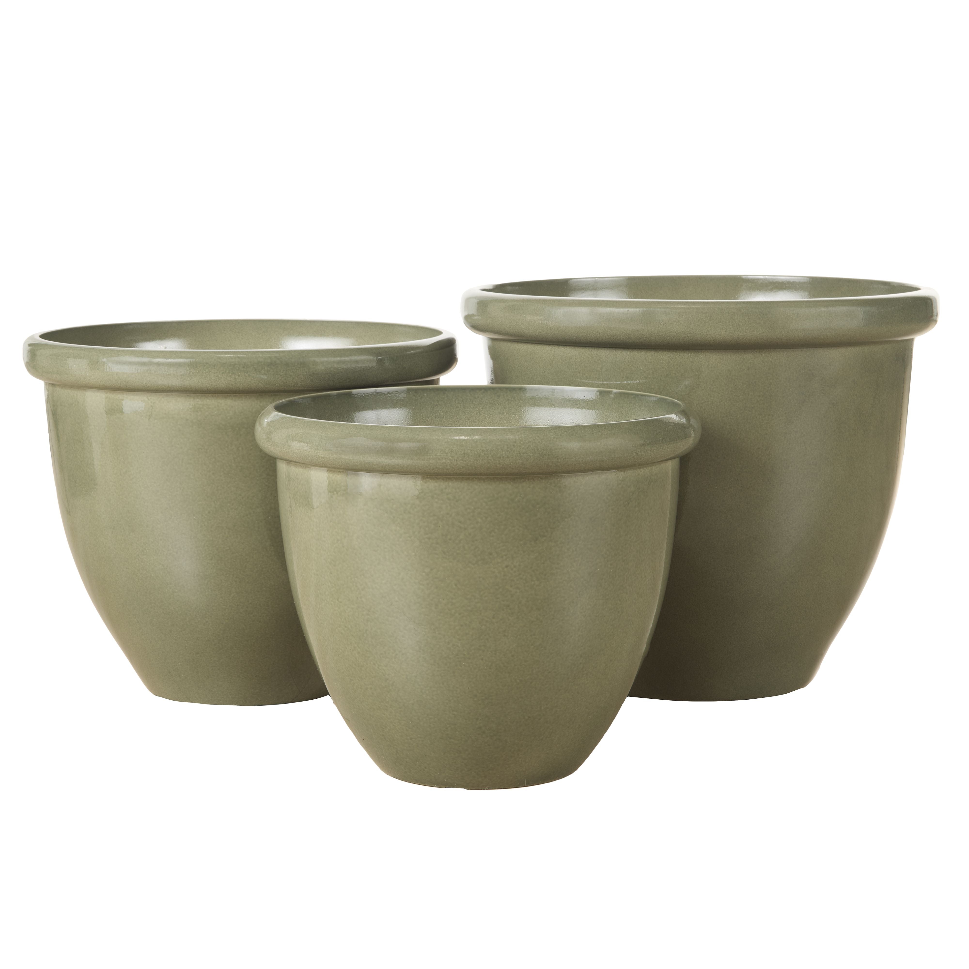 Milan Glaze Look Planter - Green-General-Rogue Home-The Bay Room