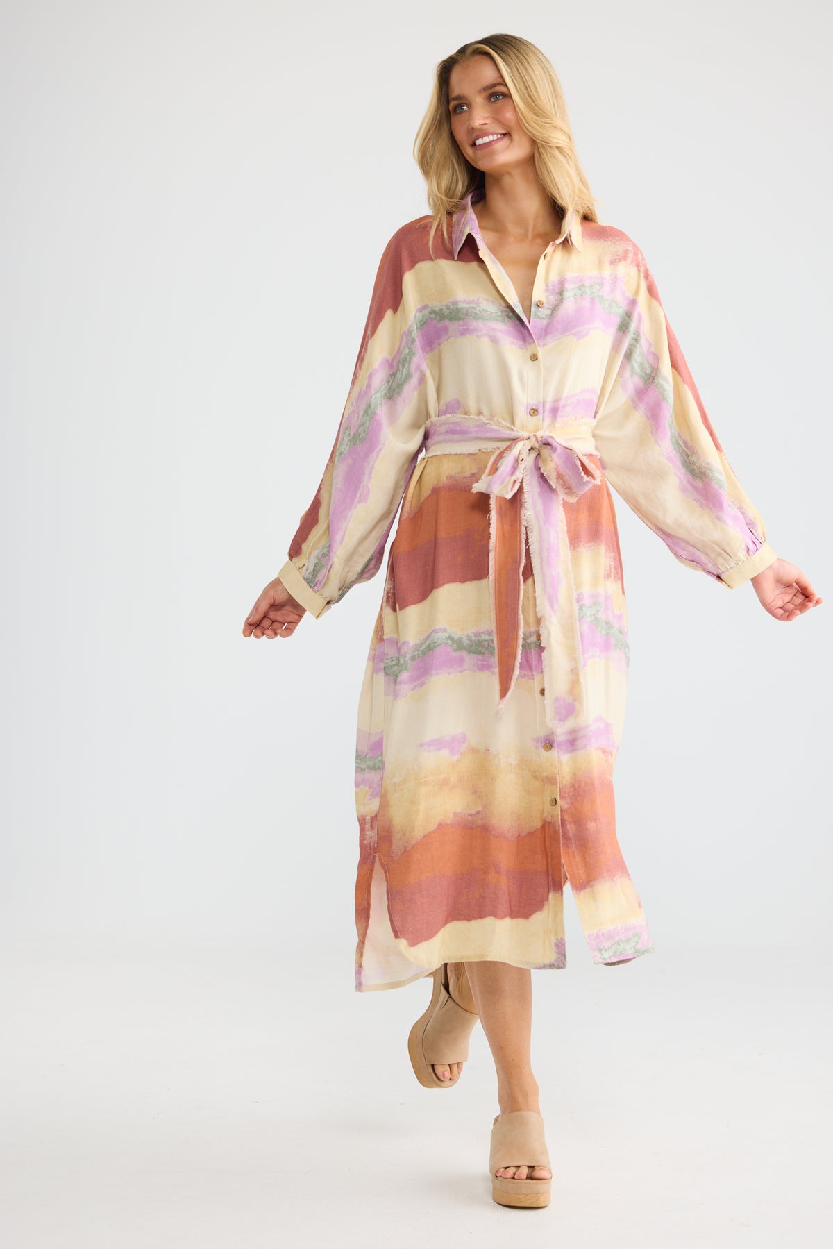 Milano Shirt Dress - Sand Dunes