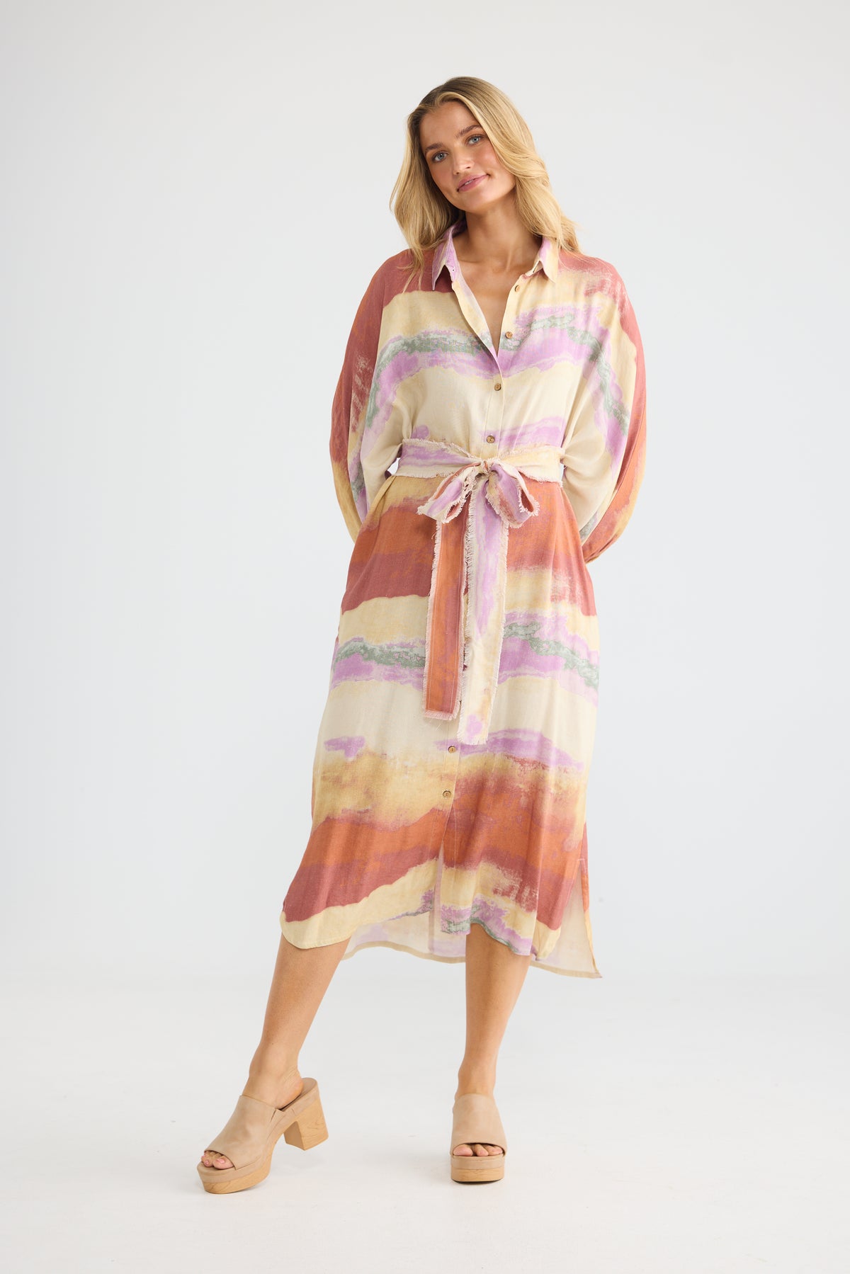 Milano Shirt Dress - Sand Dunes