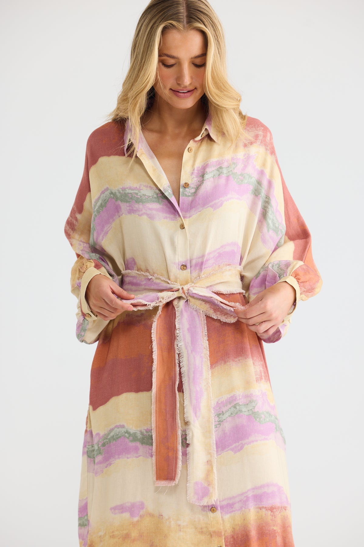 Milano Shirt Dress - Sand Dunes
