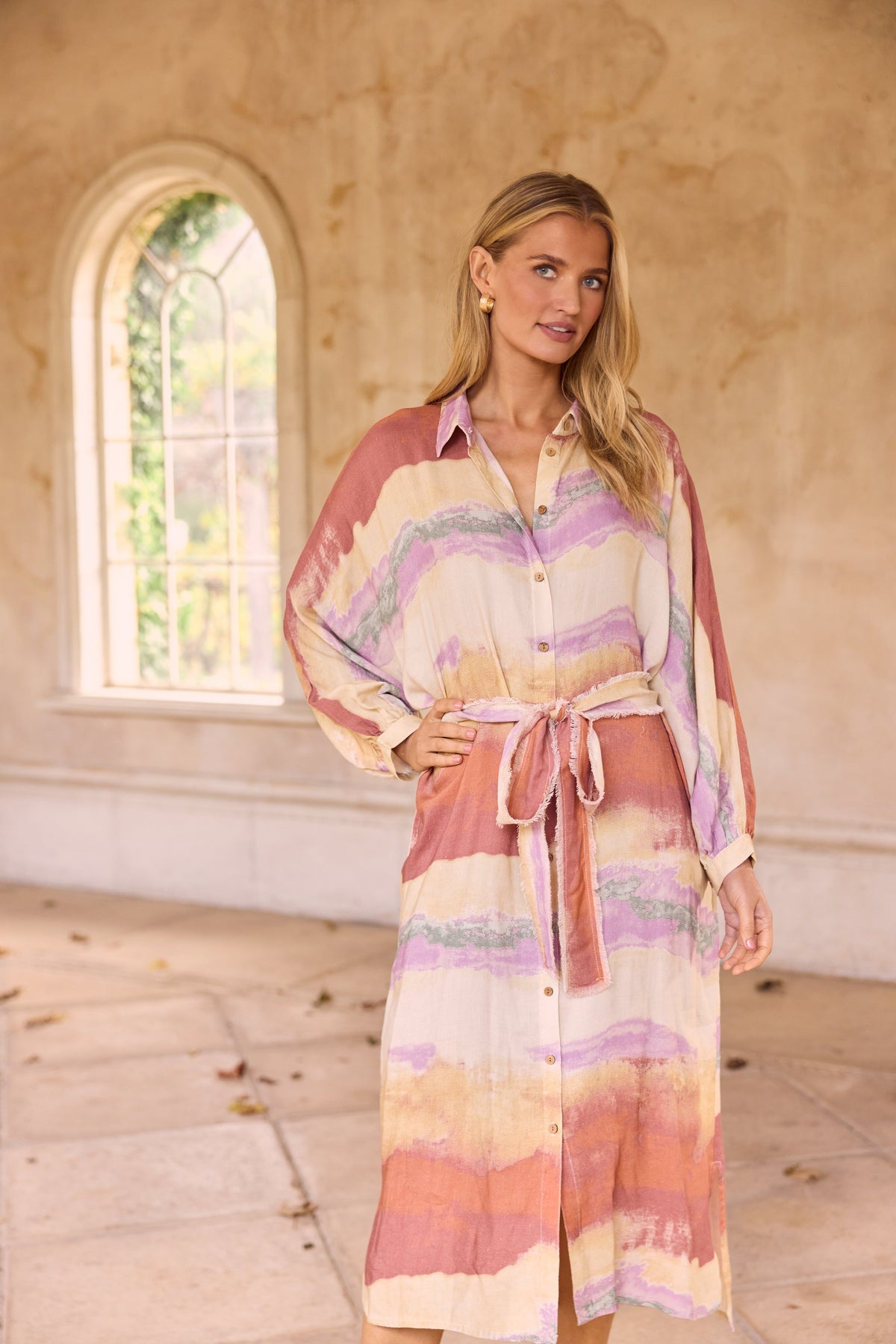 Milano Shirt Dress - Sand Dunes