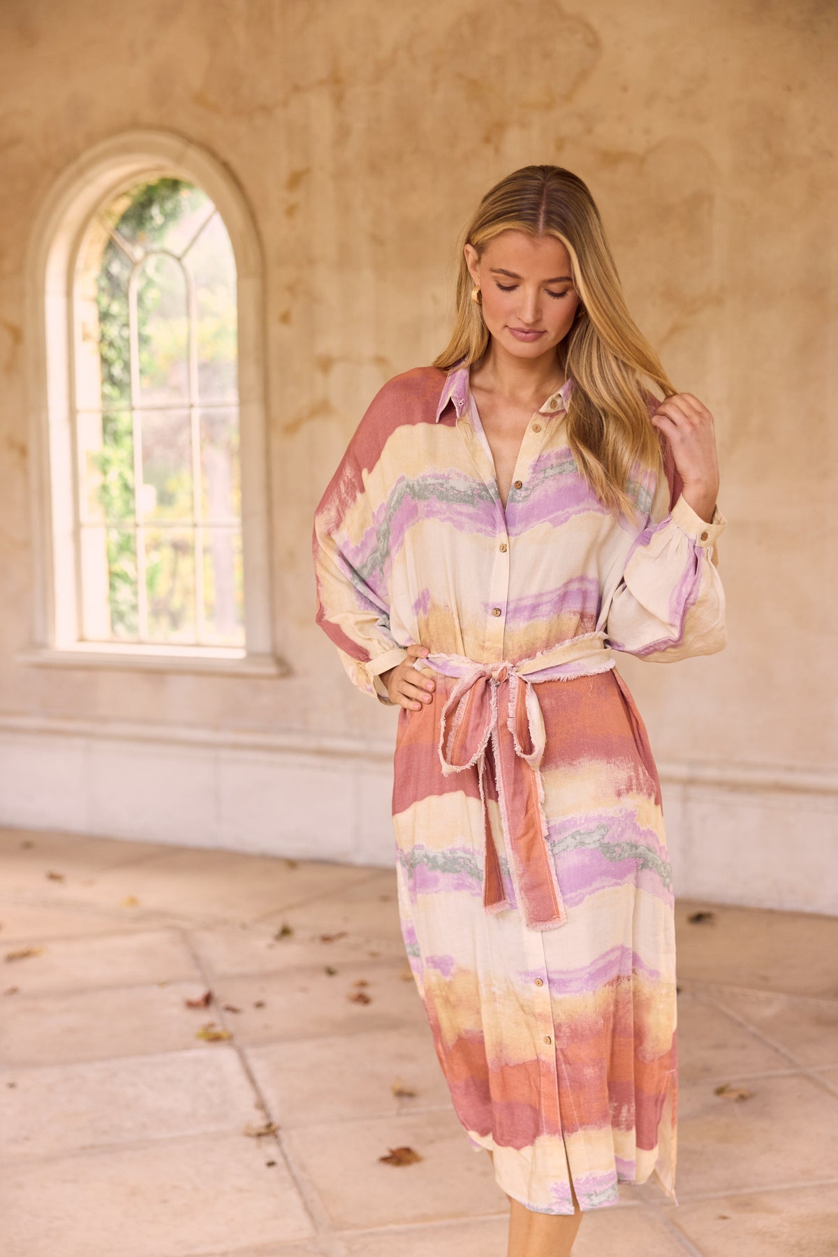 Milano Shirt Dress - Sand Dunes