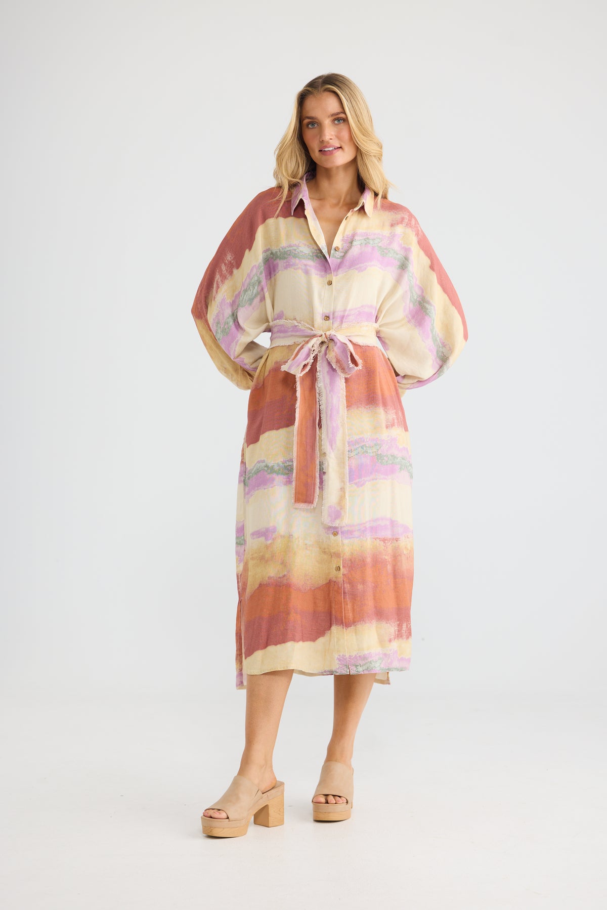 Milano Shirt Dress - Sand Dunes