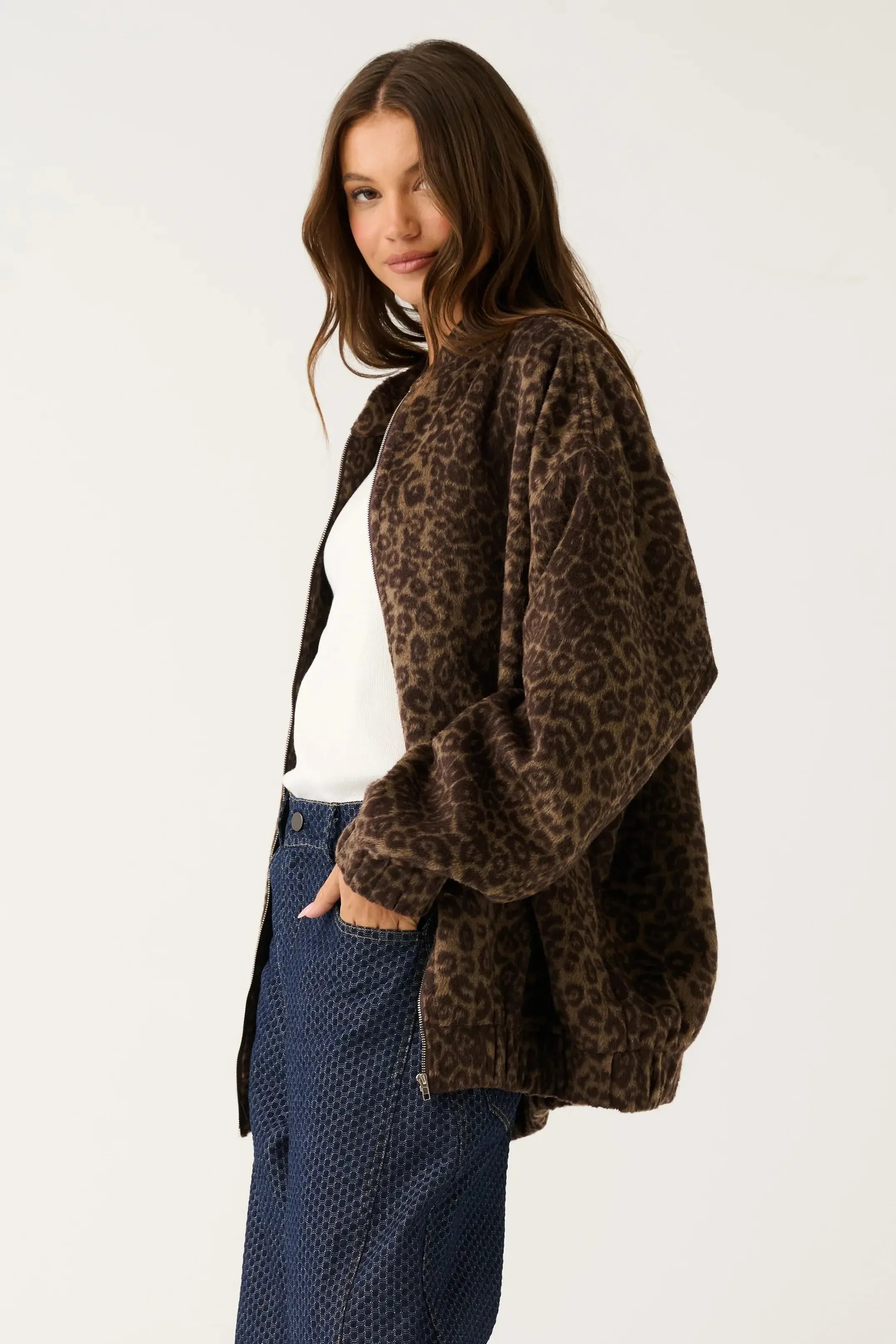 Milo Jacket - Brushed Leopard-Jackets, Coats & Vests-Cartel & Willow-The Bay Room