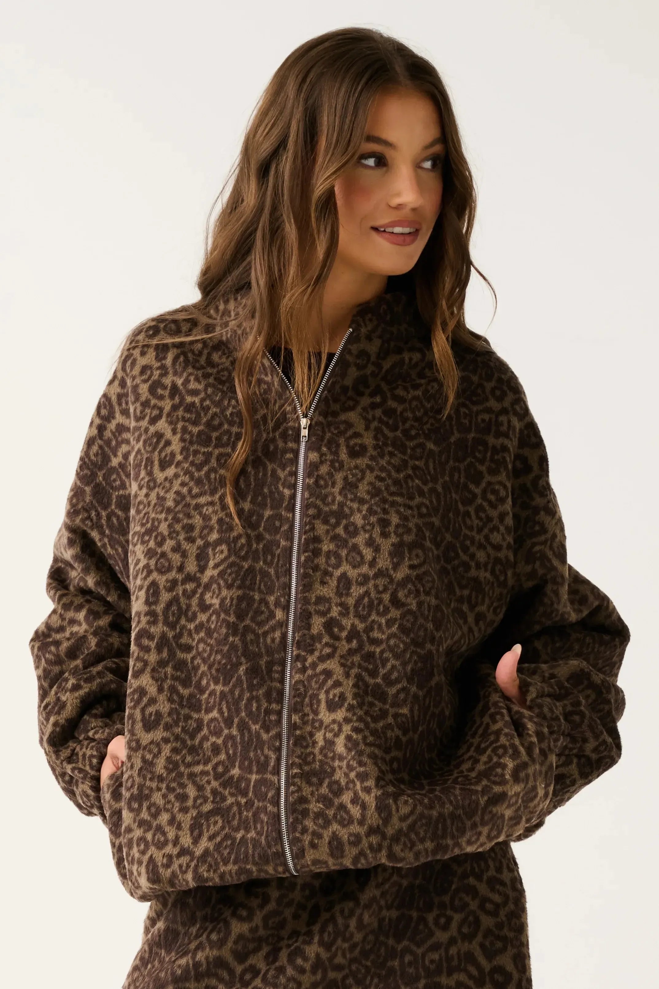 Milo Jacket - Brushed Leopard-Jackets, Coats & Vests-Cartel & Willow-The Bay Room