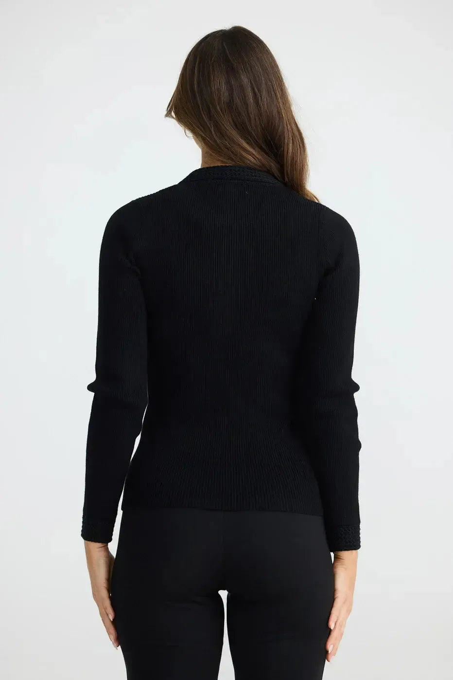 Mimi Long Sleeve Top - Black-Tops-Brave & True-The Bay Room