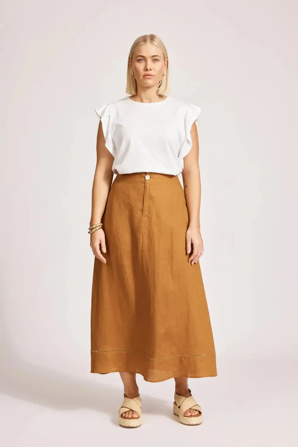 Miramar Maxi Skirt - Caramel-Eb & Ive-The Bay Room
