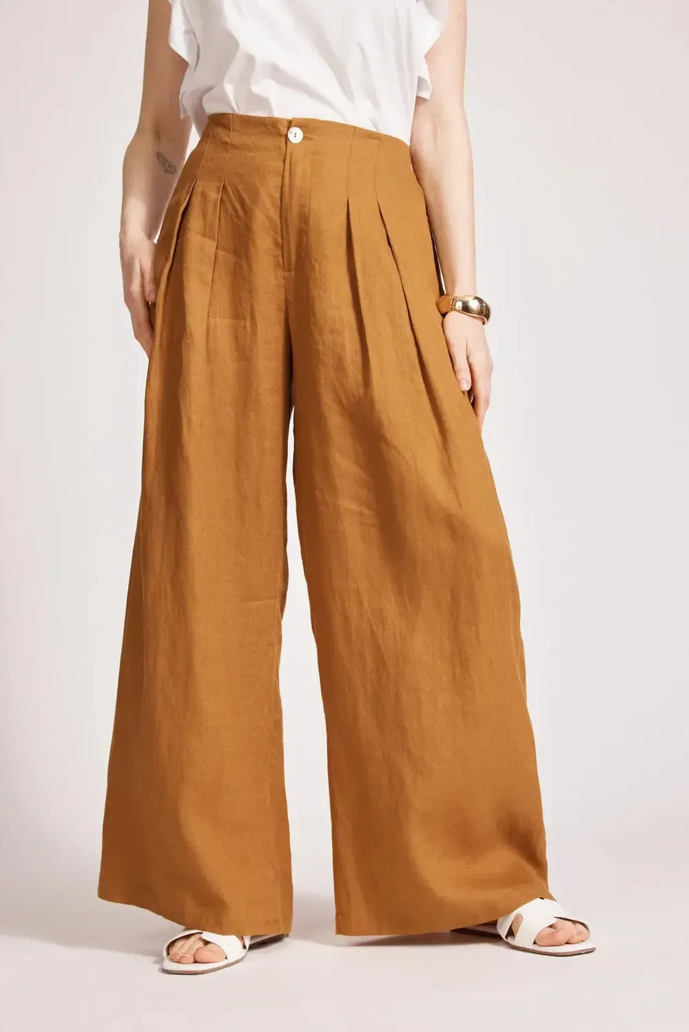 Miramar Palazzo Pant - Caramel-Eb & Ive-The Bay Room