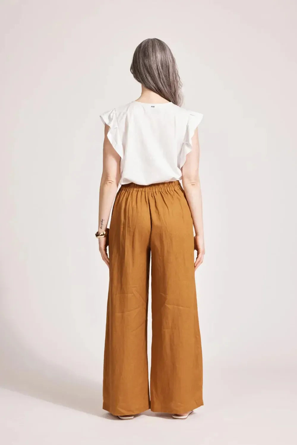 Miramar Palazzo Pant - Caramel-Eb & Ive-The Bay Room