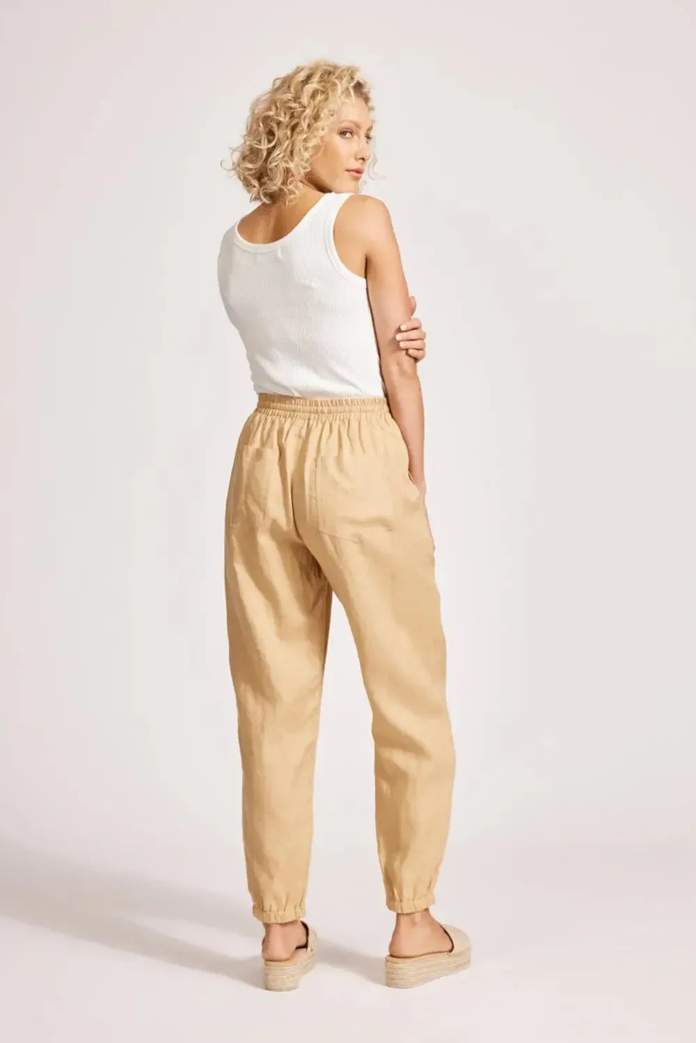 Miramar Pant - Camel-Eb & Ive-The Bay Room