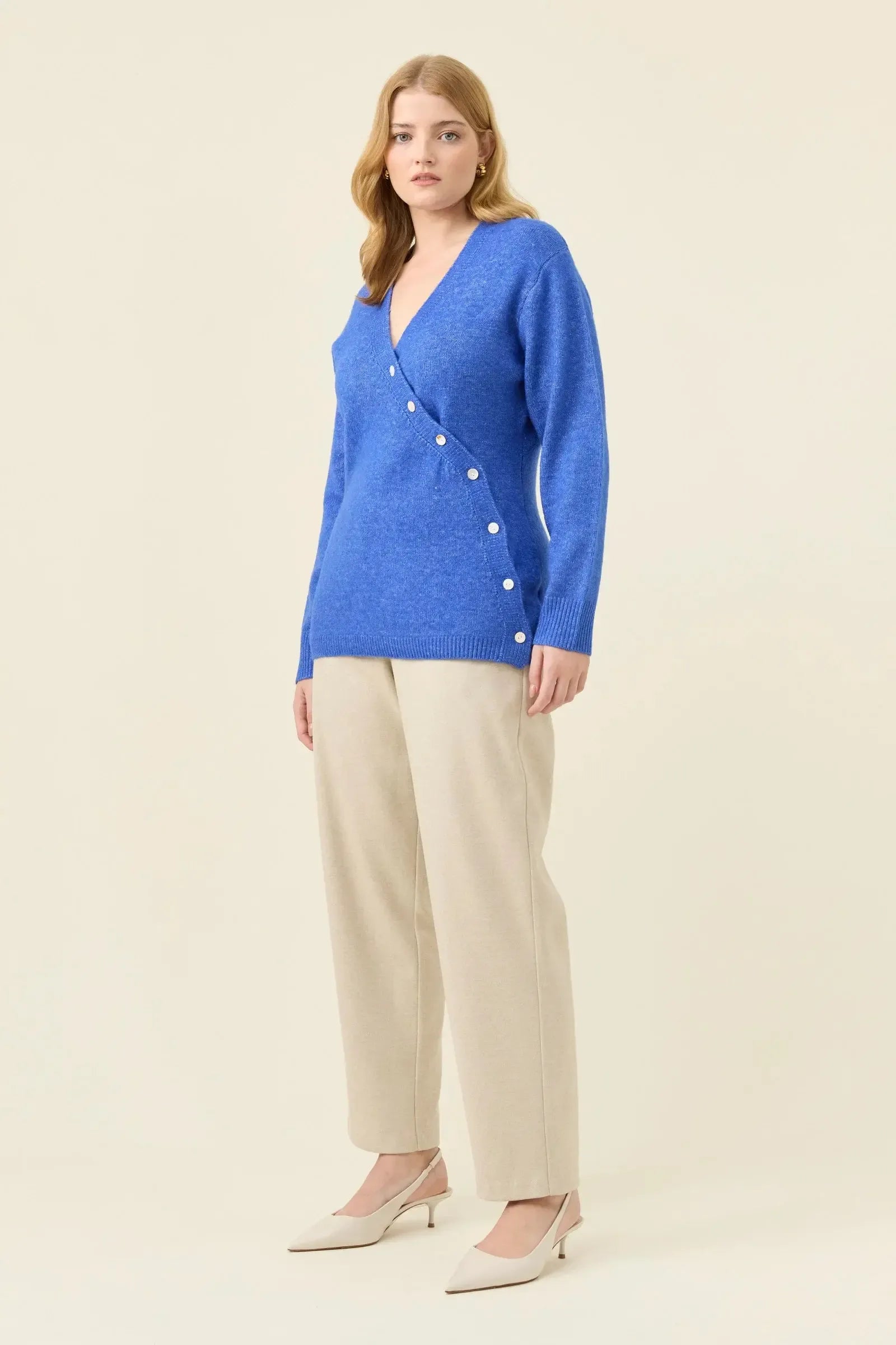Miru Button Cardigan- Cobalt-Knitwear & Jumpers-Isle Of Mine-The Bay Room