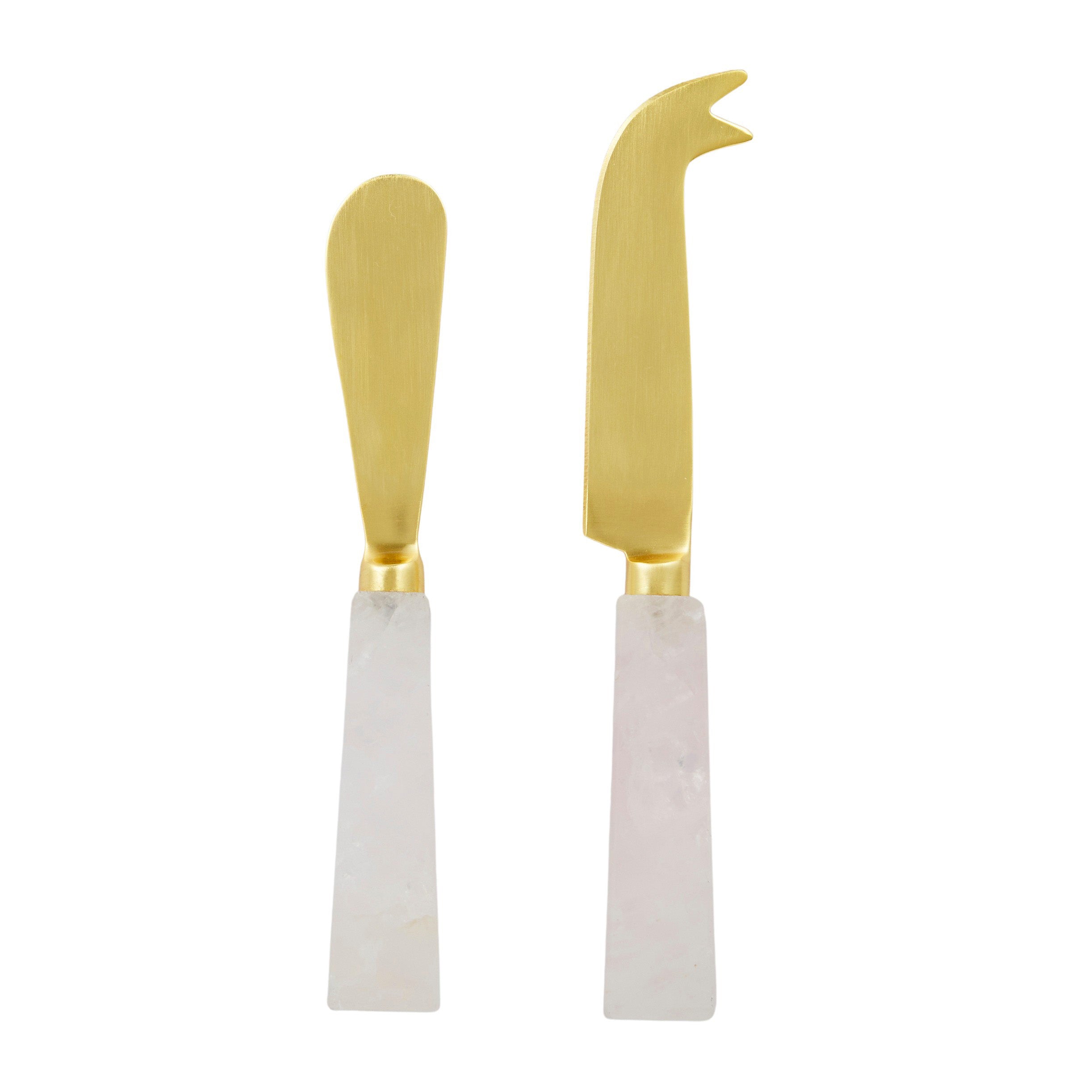 Moi Set/2 Rose Quartz Cheese Knives 18cm-Dining & Entertaining-Coast To Coast Home-The Bay Room