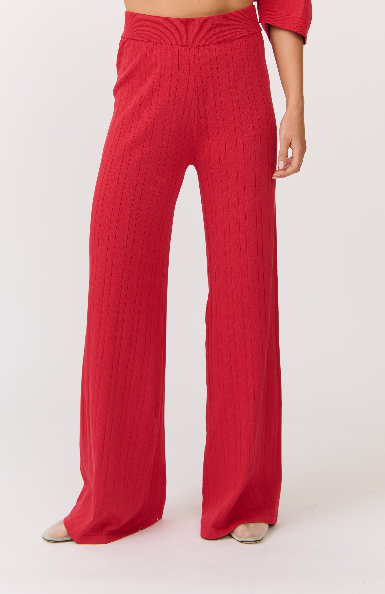 Molly Knit Pant - Cherry Knit-General-Cartel & Willow-The Bay Room