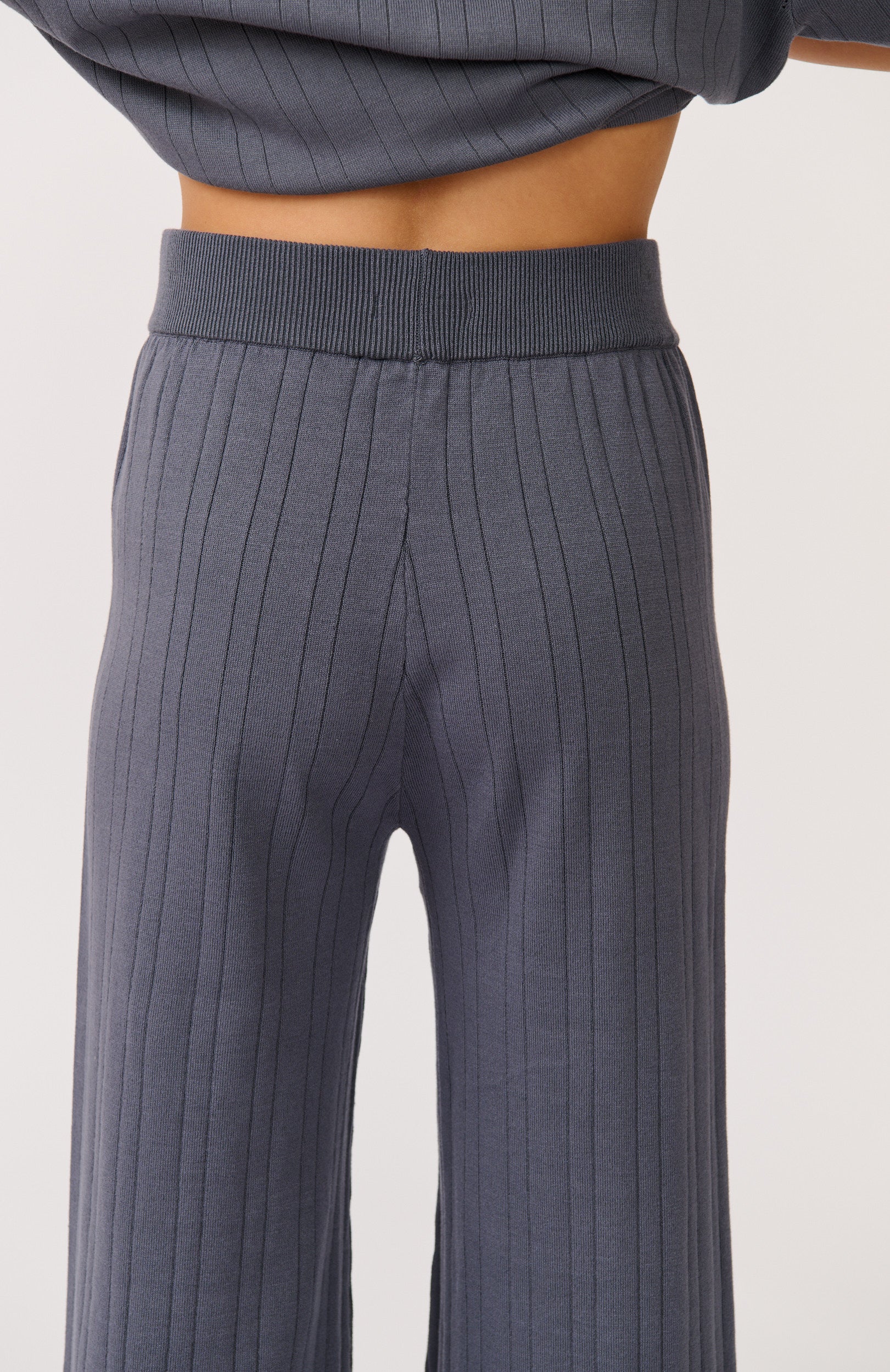 Molly Knit Pant - Slate Knit-Pants-Cartel & Willow-The Bay Room