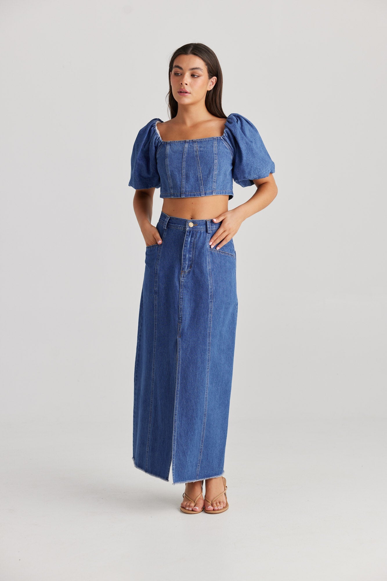 The bay cheap denim skirt