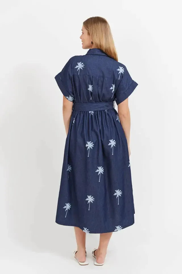Montego Denim Shirt Dress - Indigo-Dresses-Haven-The Bay Room
