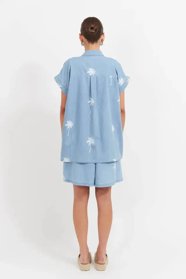 Montego Denim Shirt - Safira-Tops-Haven-The Bay Room