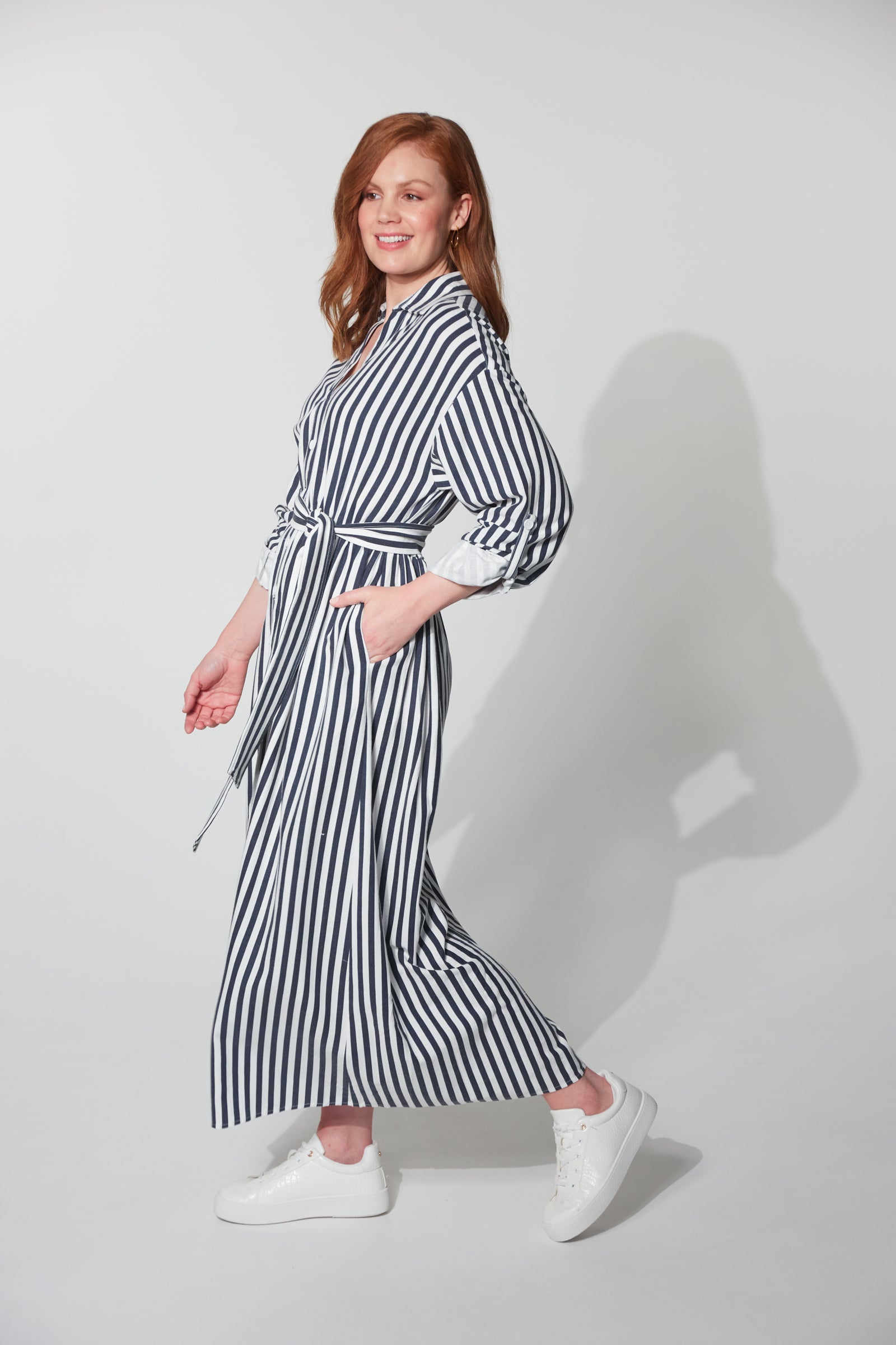 Montell Shirt Maxi - Midnight-Dresses-Haven-The Bay Room