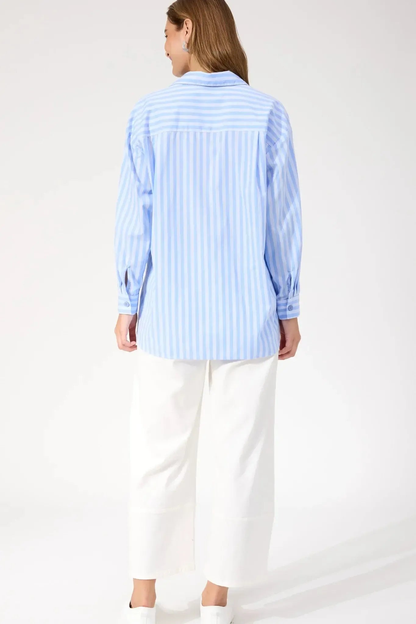 Monterosa Stripe Shirt - Baby Blue-Tops-Haven-The Bay Room