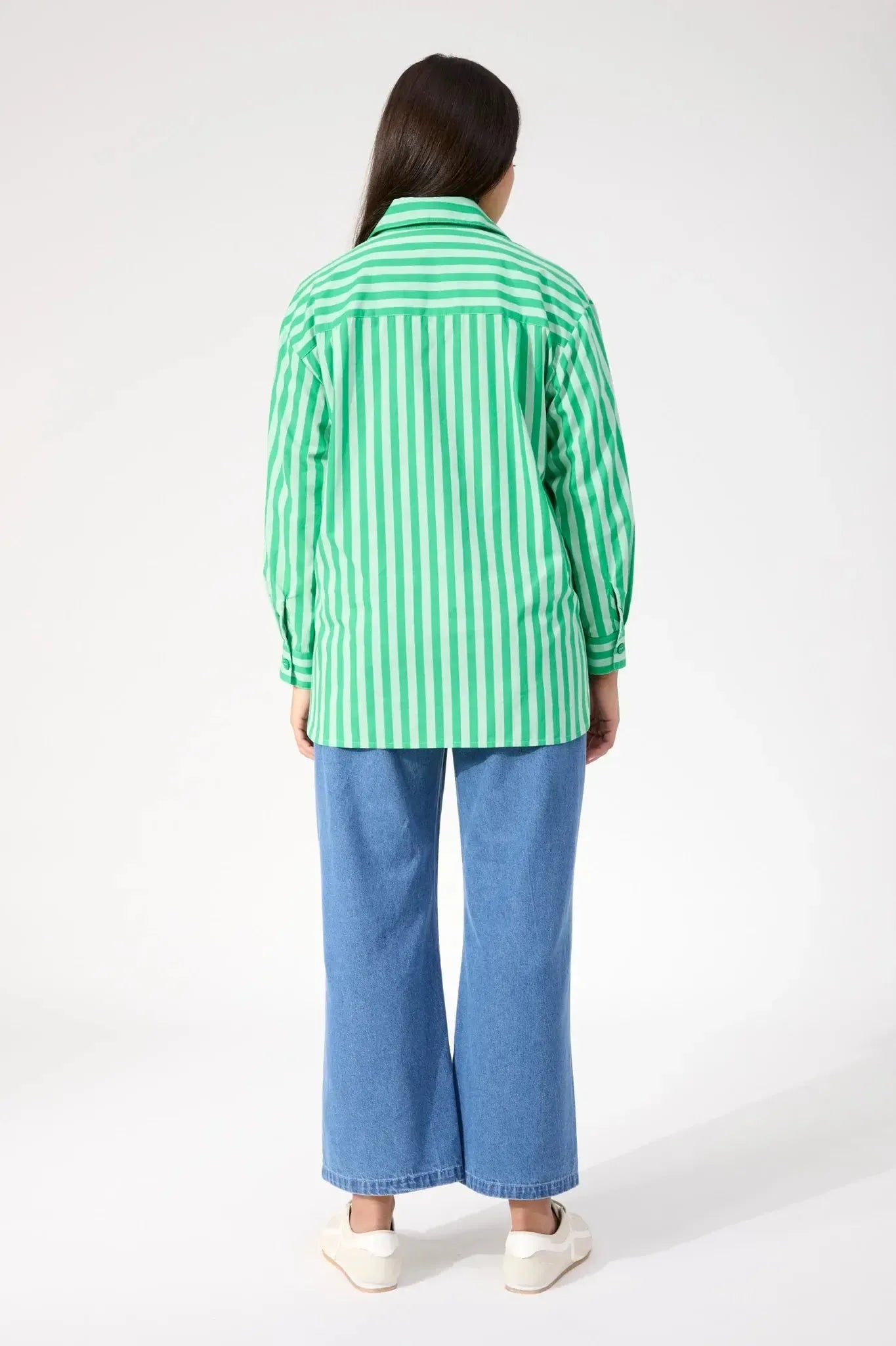 Monterosa Stripe Shirt - Green-Tops-Haven-The Bay Room