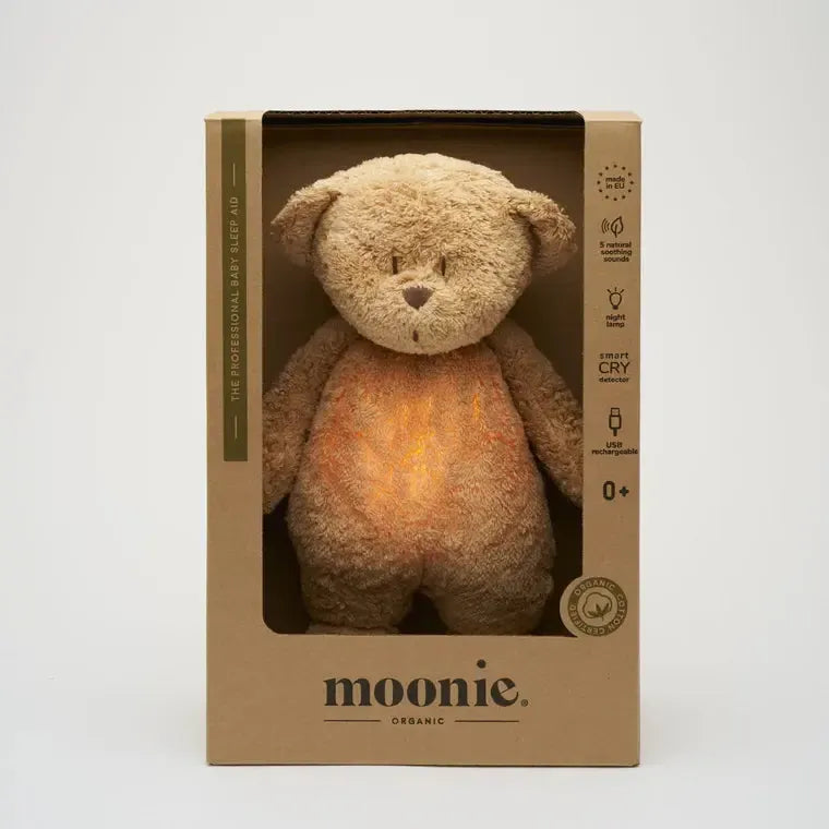 Moonie Organic Humming Bear - Cappuccino-Toys-Moonie-The Bay Room