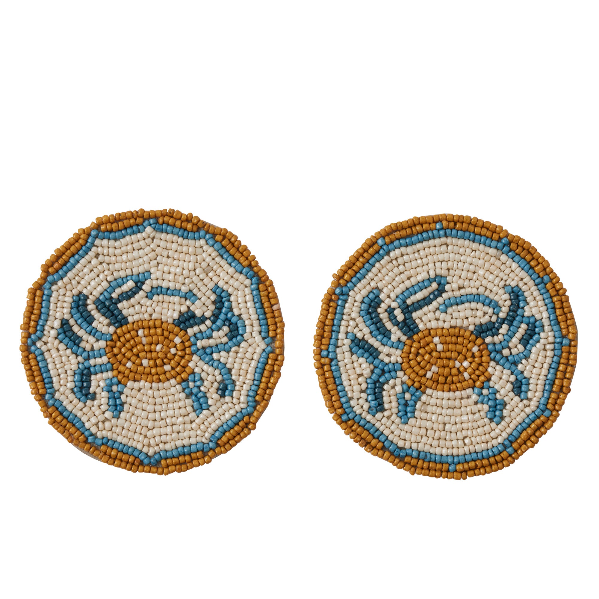 Morag Set/2 Beaded Coasters 10cm-Decor Items-Coast To Coast Home-The Bay Room