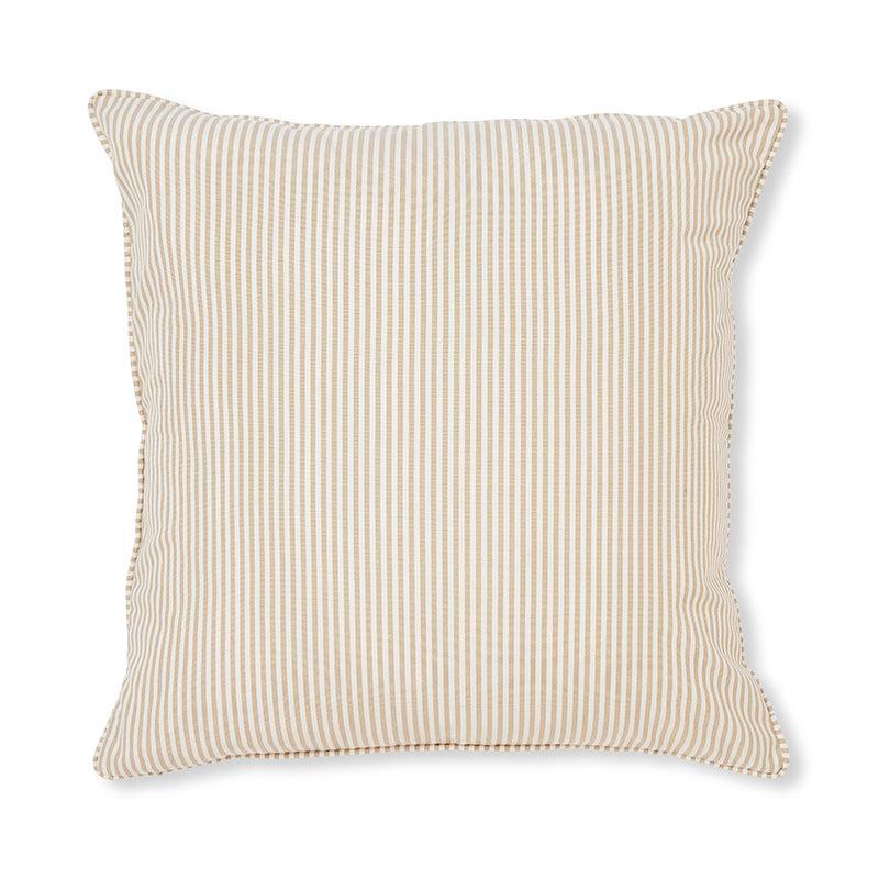 Morris Beige Stripe Cushion 55x55cm-Soft Furnishings-Madras Link-The Bay Room