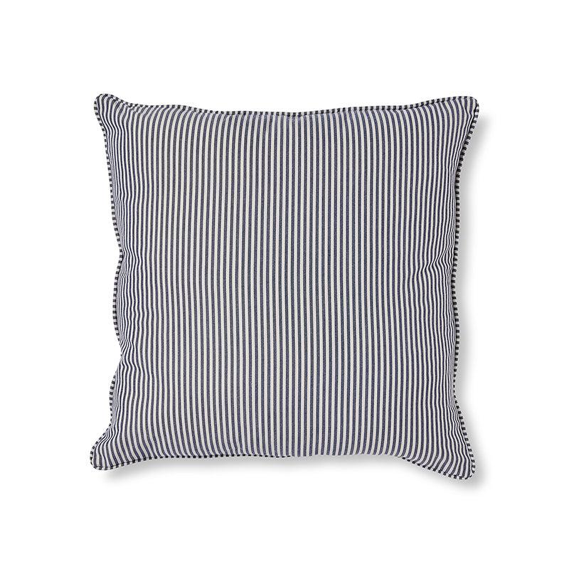 Morris Blue Stripe Cushion 55x55cm-Soft Furnishings-Madras Link-The Bay Room