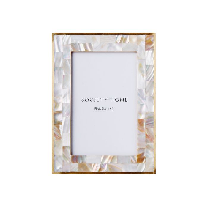 Mother of Pearl Inlay Photo Frame 4x6''-Decor Items-Society Home-The Bay Room